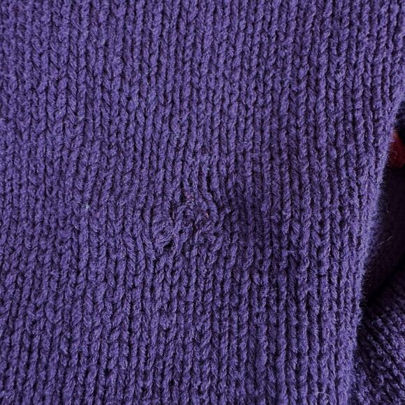 Marine Layer Burgundy Oversized Sweater LARGE V-Neck Preppy Cotton Wool $148 - Picture 11 of 11